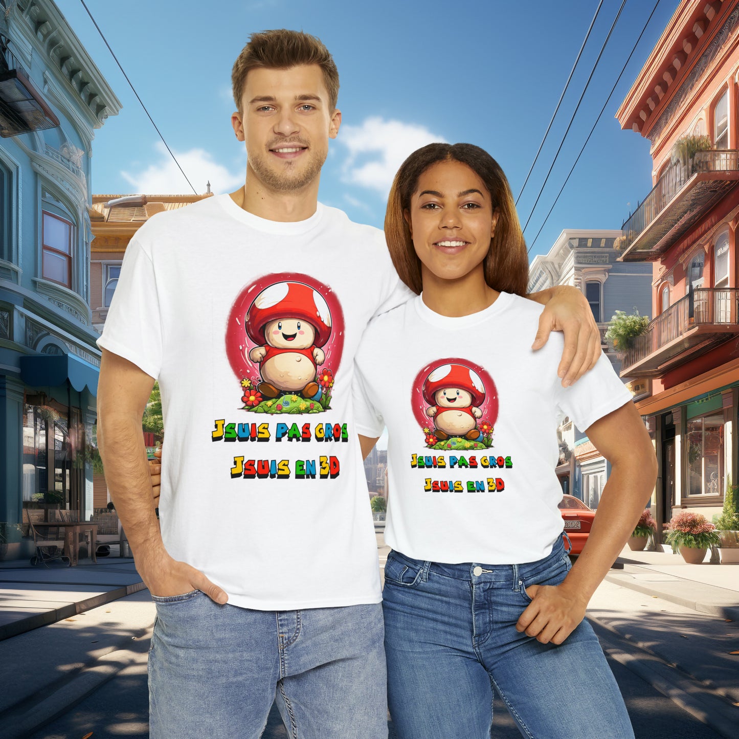 Jsuis pas gros, jsuis en 3D - T-shirt
